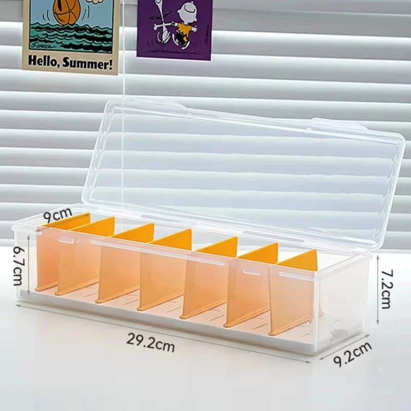 Clear Plastic Compartmentalized Organizer Box Holds 550+ Game Cards Storage Box  Portable With Adjustable Divider For Cards