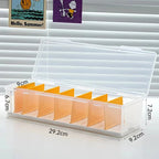 Clear Plastic Compartmentalized Organizer Box Holds 550+ Game Cards Storage Box  Portable With Adjustable Divider For Cards