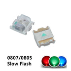 100pcs 0805 RGB colorful 2.0*1.8*0.8mm Multicolor Flicker 0807 RGB Diode LED Lamps Blinking Slow/Fast Flashing with IC