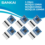 1-10pcs W25Q32 32Mbit / W25Q64 64Mbit / W25Q128 128Mbit 8MByte FLASH NorFlash Storage Module SPI Interface BV FV Modul For STM32