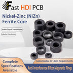 Anti-Interference Ferrite Toroid Core Ni-Zn - High Frequency Common Mode Inductor Ring for Electronic Equipment