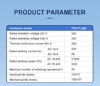 TOMZN TOCT1 2P 25A DC 12V 24V Coil 220V/230V 50/60Hz DIN Rail Household AC Modular Contactor 2NO or 1NO 1NC