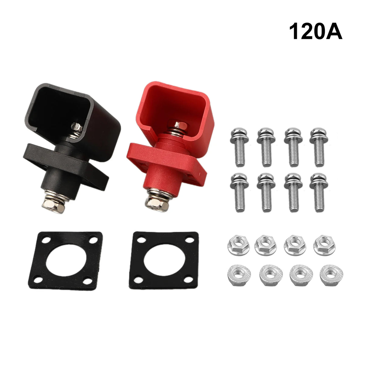 2Pcs 120A 150A 200A All-Copper Lithium Battery Terminal Connector Energy Storage Terminal Battery Connector Adapter High Current