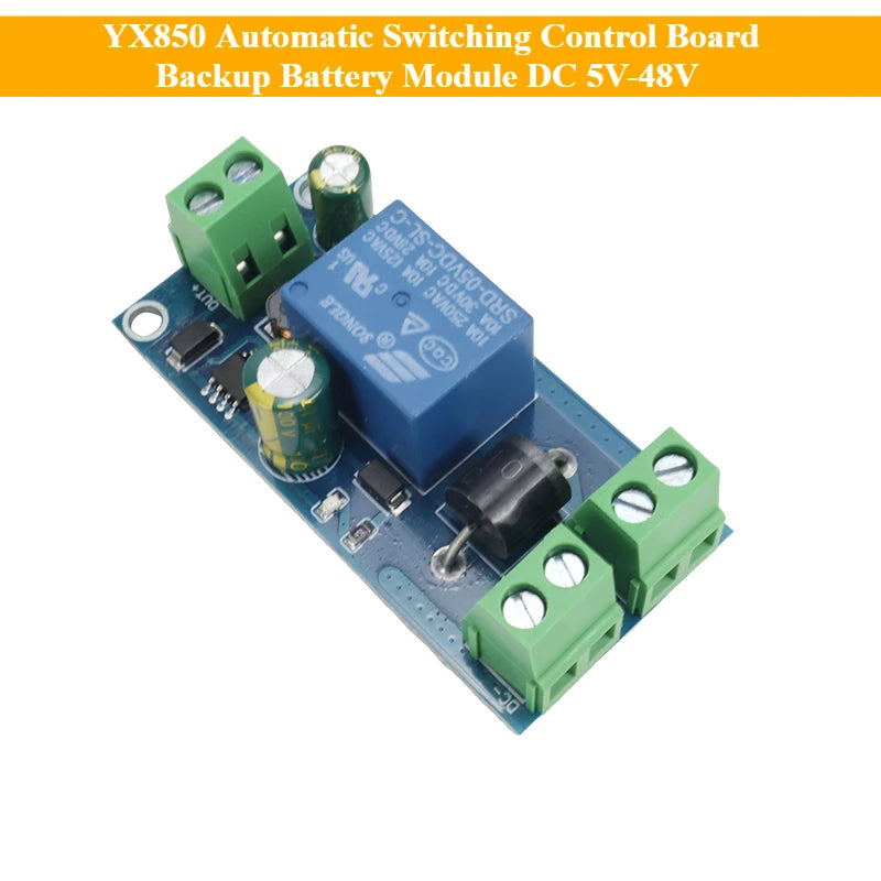 1Pcs YX850 Automatic Switching Control Board Backup Battery Module DC 5V-48V Universal Emergency Converter Emergency Cut-off
