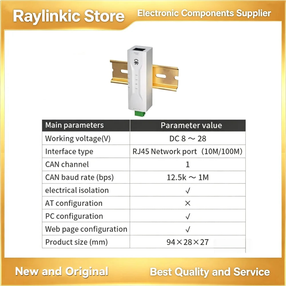 ECAN-S01 ECAN-E02 CAN Protocol Converter CAN to TTL/RS485/RS232/RS422/Ethernet/WiFi AT Command EBYTE ECAN Series Modbus TCP UDP