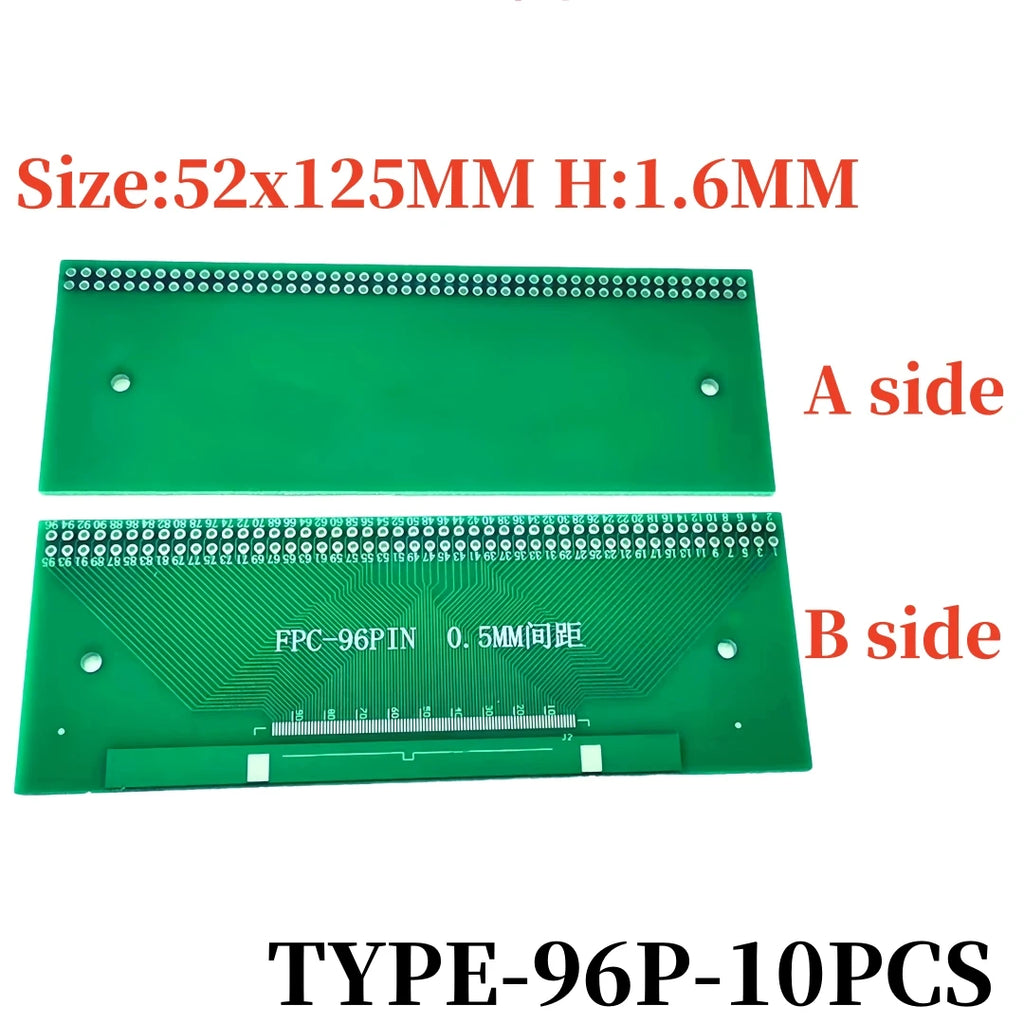 10PCS FFC/FPC Adapter Plate 0.5 to 2.54MM 4P/6P/8P/10P/12P/14P/15P/16P/20P/24P/26P/30P/32P/34P/36P/40P/45P/50P/52P/60P/80P/96P