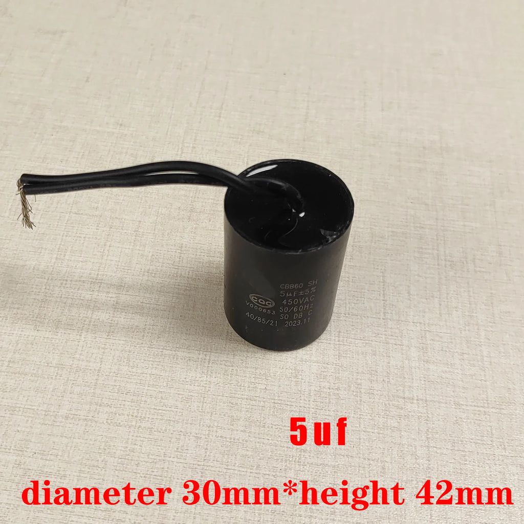 1PCS CBB60 Run Start Capacitors AC 450V 50/60Hz, Motor Running Capacitor for Washing Machine, Cleaning Machine Pump Motor