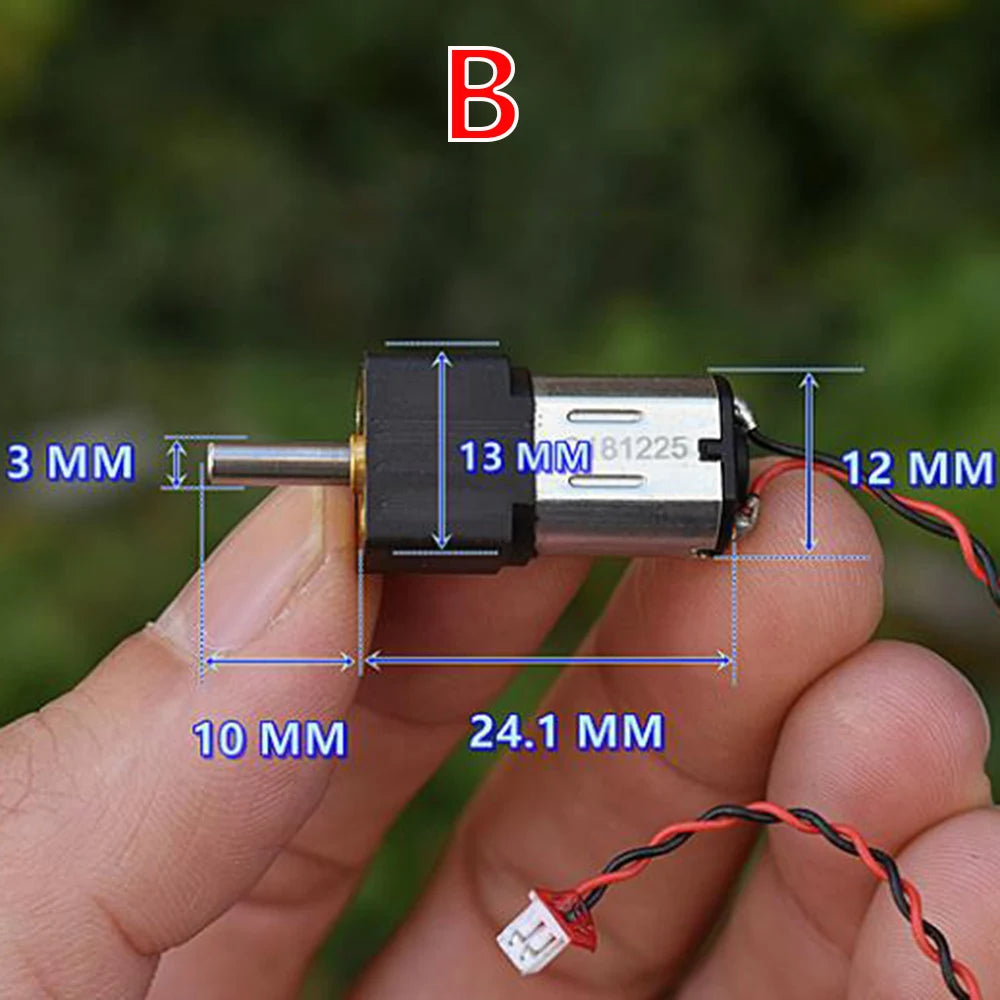 Mini N20 Gear Motor DC 3V5V 6V 35/70/100/200/240/500rpm Slow speed High torque Full Metal Gearbox Gearwheel DC Motors