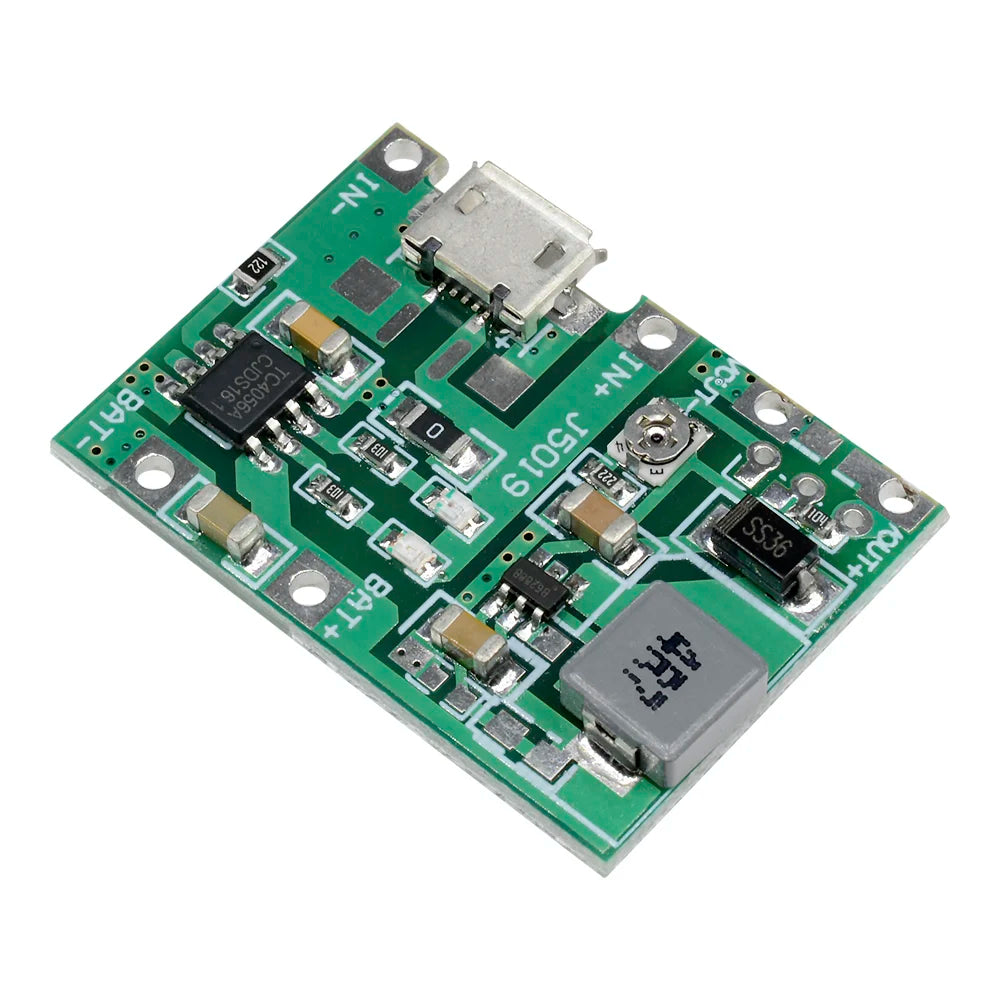 Lithium Li-ion 18650 3.7V 4.2V to 5V 9V Battery Charger Board DC-DC Step Up Boost Module TP4056 DIY Kit Parts Type-C/Micro USB
