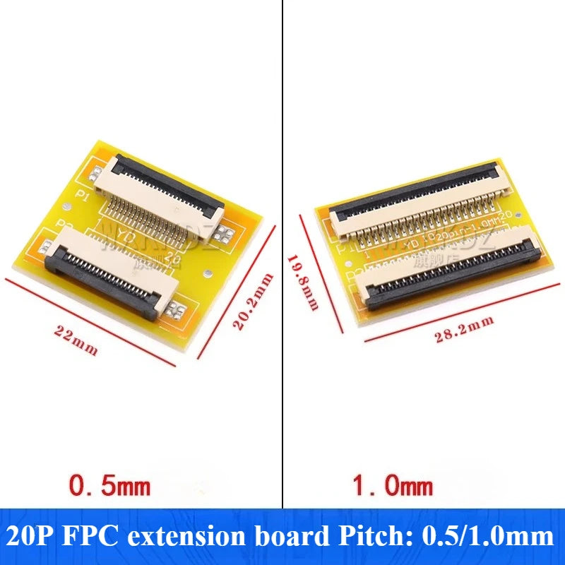 1Pcs FPC FFC Flexible Flat Cable Extension Board/Terminal Board Adapter 1.0mm Spacing 4 5 6 8 10 12 14 15 16 22~60 Pin Connector