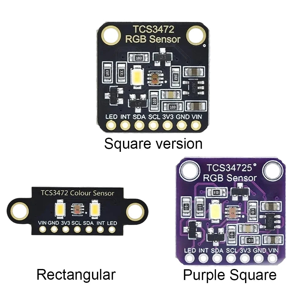 TCS34725 RGB Development Board IIC RGB Color Detector Sensor Module 3.3V/5V Bright Light Sensor for Arduino STM32