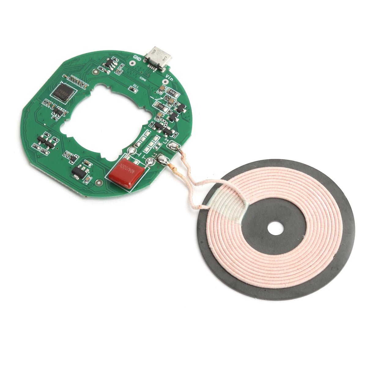 Universal 10W Qi Wireless Fast Charger Module Transmitter PCBA Circuit Board DIY Charging Coil Durable for DIY Electronic Device