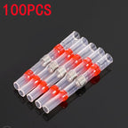 50/100pcs,Soldering Thermal Casing,Waterproof,Solder Seal Heat Shrink Butt Wire Connectors Terminals Electrical Copper with Glue