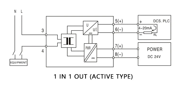 BST-I AC Current Transducer 0-1A 5A 10A to 4-20mA 0-10V Output Voltage Signal Converter