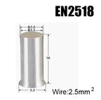 EN Copper Electrical Wire Non-Insulated Naked Sleeve Tubular Crimpare Connectors Tube Cord End Ferrules Cable Lug Crimp Terminal