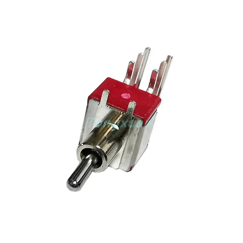5pcs T80-T 6Pins DPDT ON ON 2 Positions Vertical Right Angle PCB Mount Mini Toggle Switch