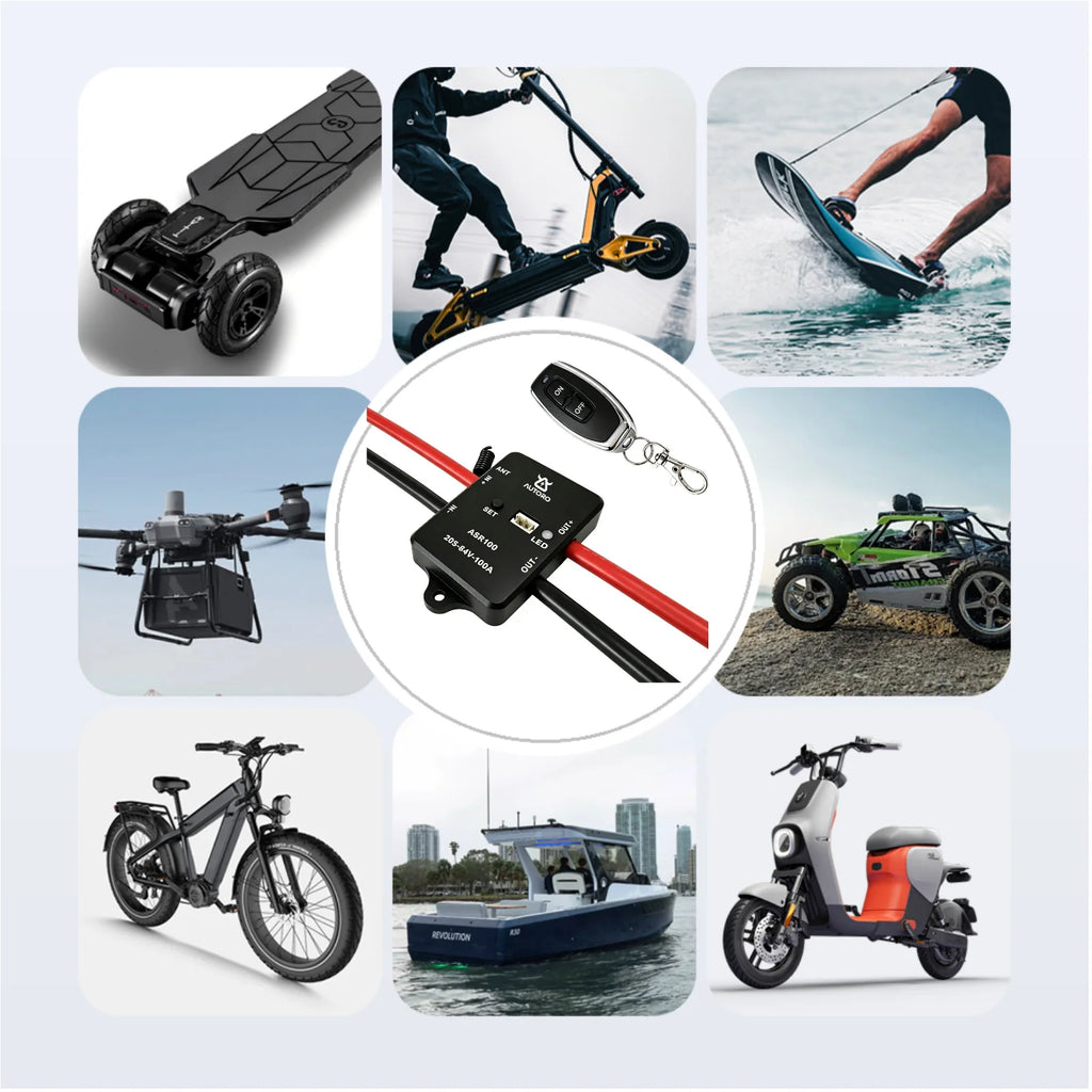 Autoro ASR100 Anti Spark Power Switch 100A 84V DC – XT90 Connector for ESC Electric Skateboard Scooter RC Car Boat E-Bike,etc