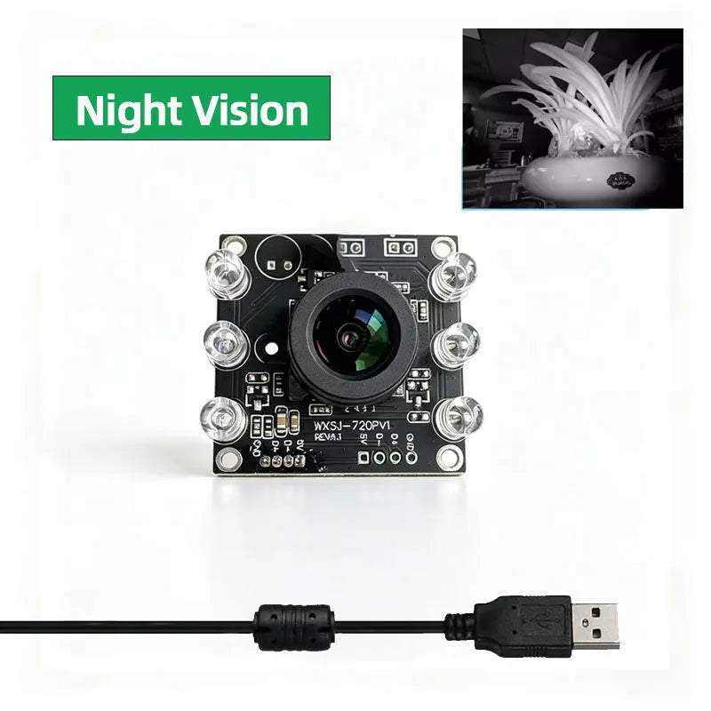 2MP Night Vision USB IR Camera Module 720P 1080P 30FPS  Infrared 850nm 940nm mini Wide angle camera for windows liunx Android