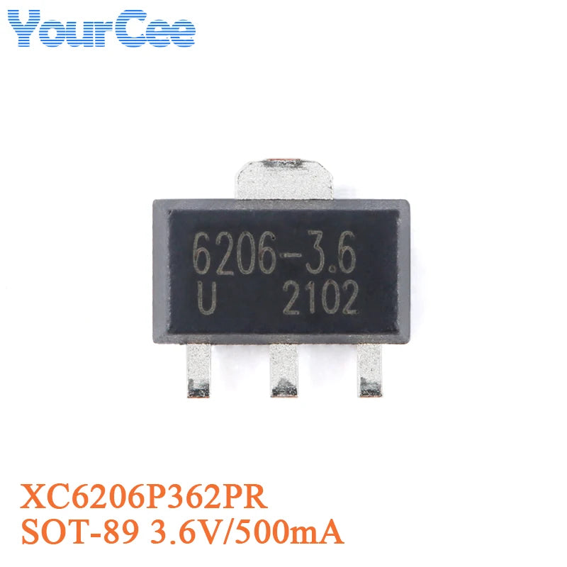 50pcs XC6206P332MR XC6206 XC6206P362MR XC6206P302MR XC6206P282MR XC6206P252MR XC6206P182MR SOT-23 Low Dropout Linear Regulator