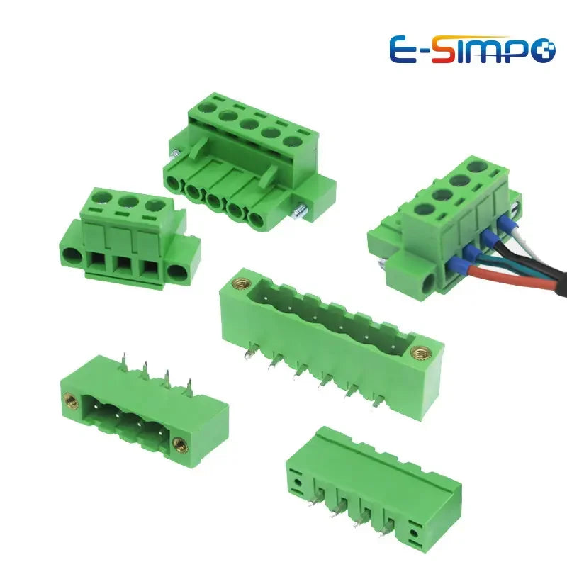 10pcs/5sets 5.08mm 0.2in Plug PCB Wire Terminal Block 2EDGKM 2EDGVM 2EDGRM-5.08mm Male Wafer 2-24P Female Socket MSTBV2.5-GF STF