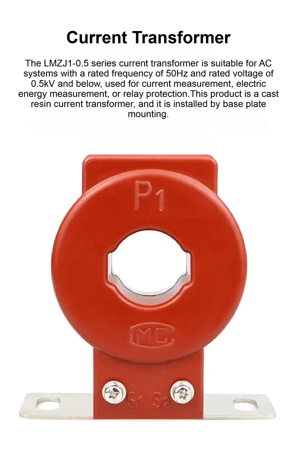 LMZJ1 Ring Type Current Transformer CT 50/5A-1000/5A Class 0.5 Precision Metering AC Current Transformer 0.5KV