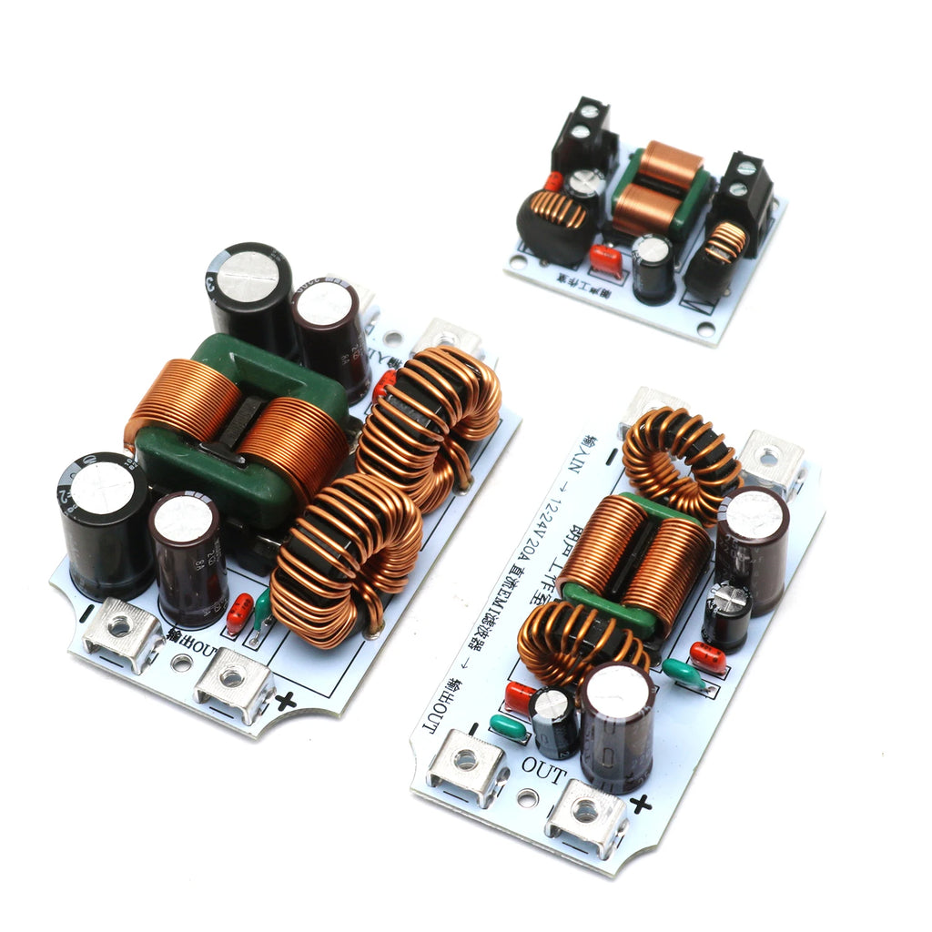 8A 20A 50A Car Audio Power Filter DC LC EMI Filter EMC Purifying Power Supply Amplifier Music High-Frequency Noise Filtering 12V