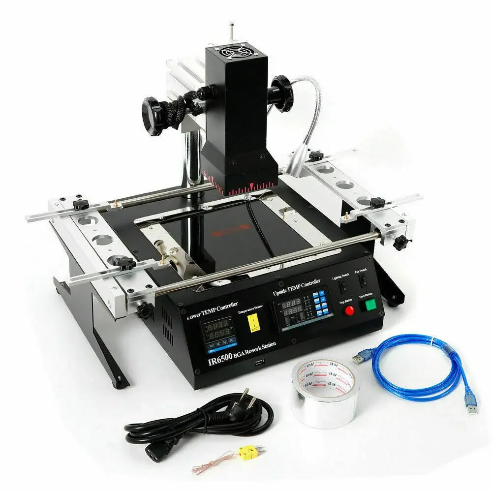 IR6500 BGA Rework Station Infrared Solder Welder System Closed-loop Temperature Control with USB Cable for Welding Repairing