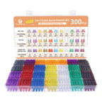 300/180/100pcs 32V Car Blade Fuse Assortment Kit Auto Truck Automotive Standar Mini Fuse Mixed Motorcycle Circuit Fuse With Box