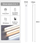 10-60cm USB Rechargeable Ultra-Thin Motion Sensor Light Magnetic Mount  3-Color Adjustment Under Cabinet Light for Home Office