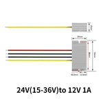24V to 12V 2A -5A Power Buck Converter Voltage Transformer Waterproof Regulator Reducer Module Power Supply DC Buck Converter