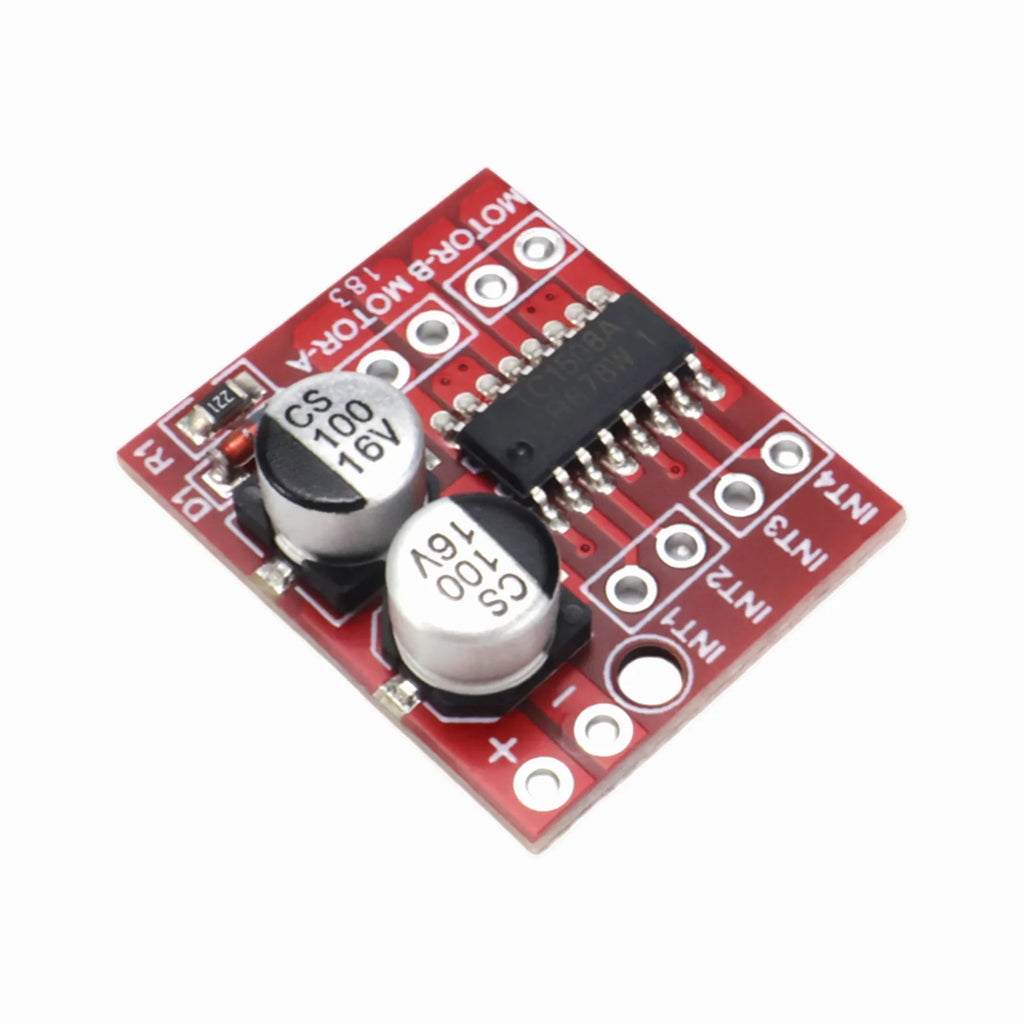 Mini L298N Motor Driver Module 1.5A Dual H-Bridge 2V-10V PWM Speed Control for Arduino Smart Car Robot