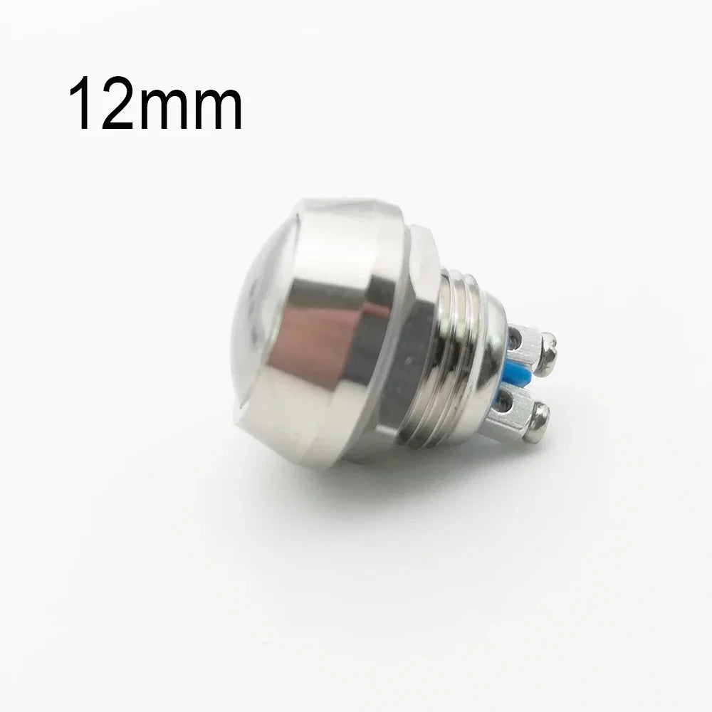 Screw Electronic Button Switch Metal Pressure Switch Waterproof Momentary Push Button 12v 240v Switches 12/16/19/22mm