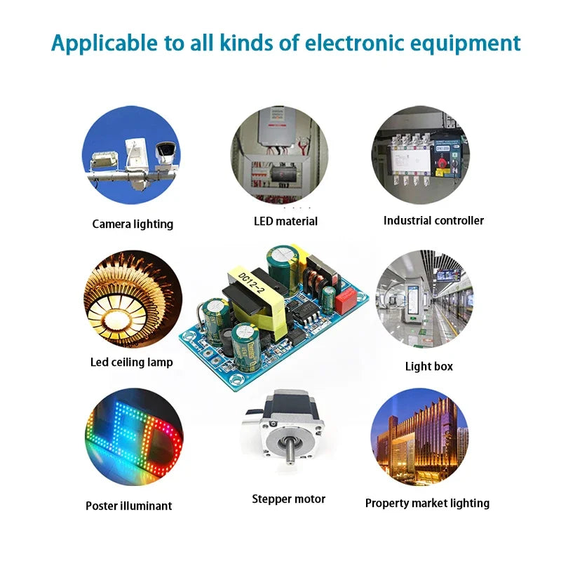AC 85-265V to DC 5V 12V 24V  Step Down Transformer Power Supply  1A 2A 4A 6A 8A 9A  13A Switching Power Module  Bare Board