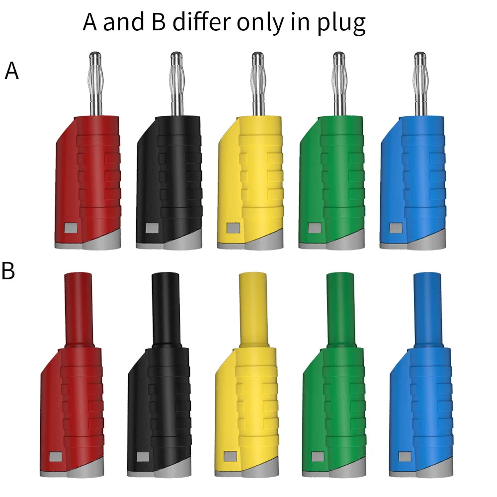 JZDZ 5pcs 4MM Safety Stackable Banana Plug High Quality Welding-free Connector for Multimeter DIY Assembly Tools J.10056A