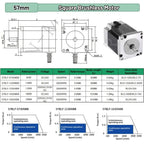 BLDC Motor 65W 69W 130W 188W DC24V AC220V Brushless Motor Hall Sensor Motor Nema23 57mm 3000RPM 0.6Nm 3PH 8mm Shaft