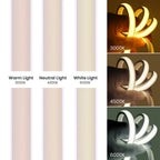 IP68 Waterproof Flexible Neon Rope Light USB COB LED Strip 5V ON OFF Switch 320 LEDs/m Natural Warm White 0.5m 1m 2m 3m 4mm 5m