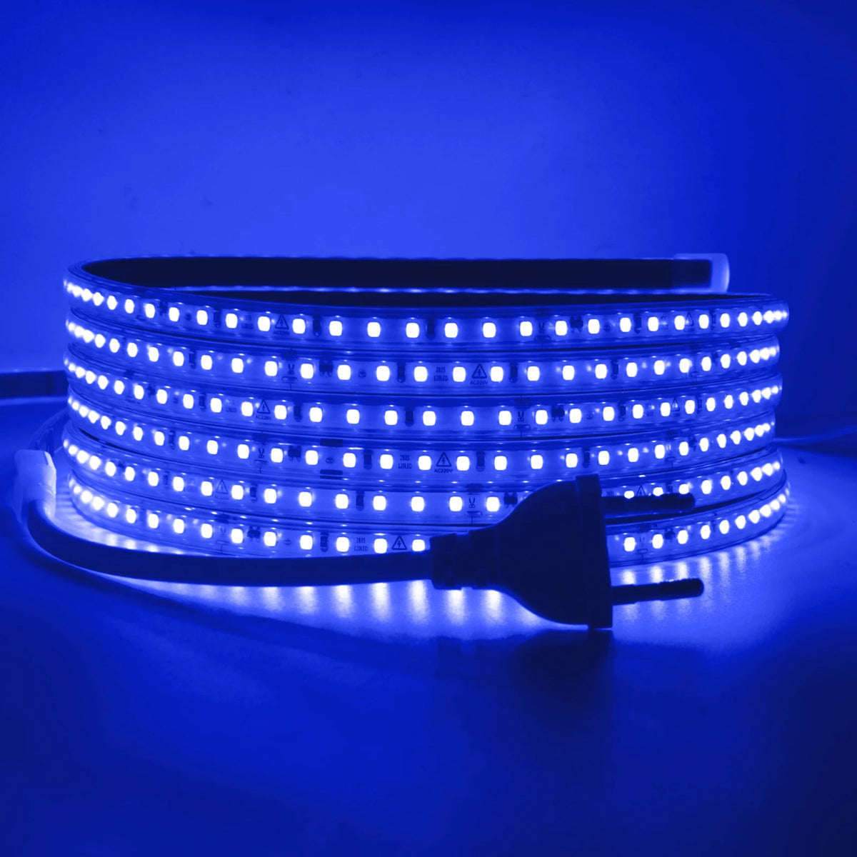 220V LED Strip 2835 120LEDs/m Waterproof 0.5M 5M 10M 20M 30M 40M Flexible Lamp Adhesive Tape White Red Green Ice Blue Pink