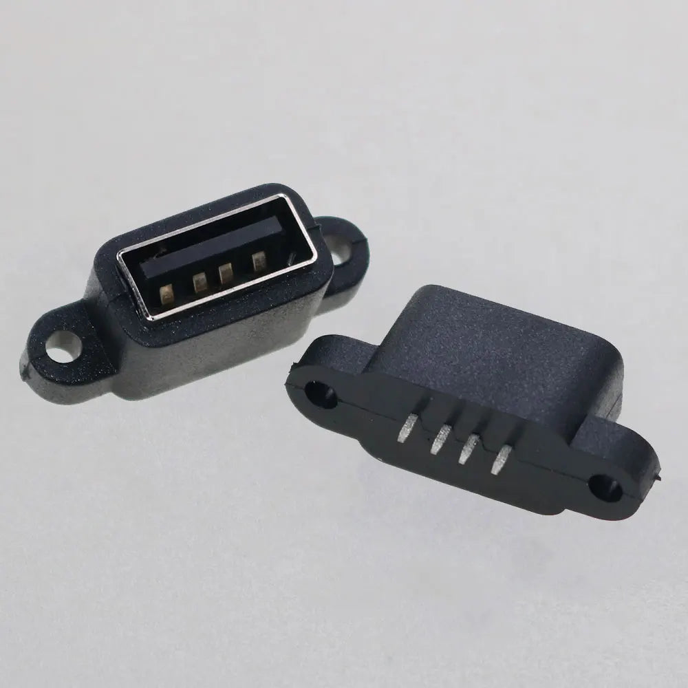 1PC Type-C USB 4 6 16 Pin Female SMD DIP With Screw Hole Waterproof Connector For DIY PCB Design High Current Fast Charging Jack