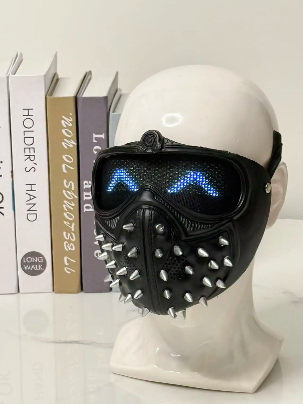 Bluetooth app LED Light Up Watch Dog 2 Masks Punk Rivet Mask Party Masquerade Costume Props Cosplay Mask for Halloween Party