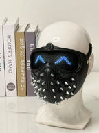 Bluetooth app LED Light Up Watch Dog 2 Masks Punk Rivet Mask Party Masquerade Costume Props Cosplay Mask for Halloween Party