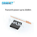 nRF24L01 2.4GHz SMD Wireless Module PA LNA Long Distance 800m SPI RF Transceiver CDSENET E01-2G4M20S1B  PCB Antenna GFSK