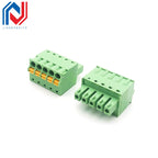 2Sets 15EDG 3.5mm 3.81 Screw Free Plug-in PCB Terminal Block 15EDGKD 3.5MM 3.81mm Spring Press Type Cable Connector 2P 3P 4P-12P