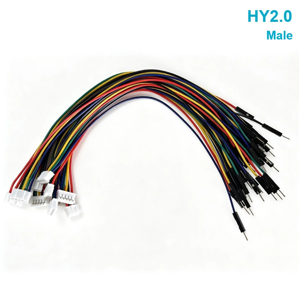10Pcs HY2.0 to Dubang Line Electronic Wire-2P/3P/4P/5P/6 Pin To 2.54mm Dubang Male/Female Wire Connector Color Cable