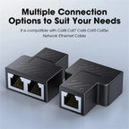 RJ45 Splitter Adapter 1 to 2 Dual Female USB to RJ45 Port 8P8C Extender Plug LAN Interface Ethernet Socket Connector