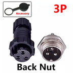 5/10/100Sets GX16 M16 QL16 Plastics 16MM Aviation Plug Male Female Docking Panel Mounted Connector 2/3/4/5/6/7/8/9/10 Pins