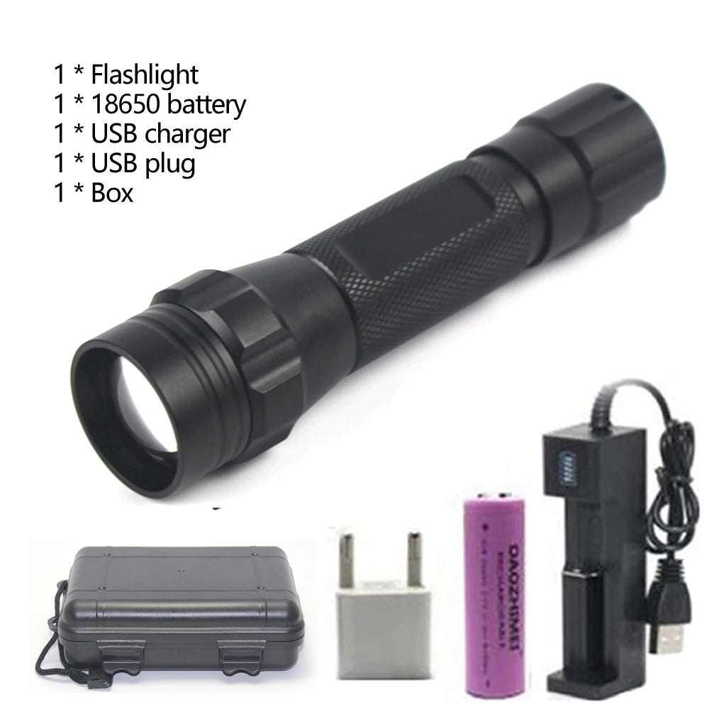 150 Yards Professional Focus Night Vision Hunting Torch 10W IR 850nm/940nm Tactical Infrared Radiation Zoomable LED Flashlight