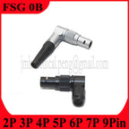 FSG 0B 2 3 4 5 6 7Pin Adjustable Right Angle Male Plug Push-pull Self-Locking Connector For Industrial Camera Sound Video Device