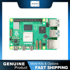 Raspberry Pi 5, Options for RAM, BCM2712 Processor, 2.4GHz Quad-Core 64-bit Arm Cortex-A76 CPU, Built Using RP1 I/O Controller D