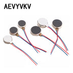 DC 3V 3.7V 8mm/10mm 0820 0827 0834 1027 1030 1034 Round Thin Vibration Motor Button Coin Vibrating Motor Vibrator Phone Massager
