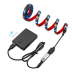 Coolo 5050 RGB LED Strip Lights IP65 Waterproof 2 x 100cm For Bike Electric Scooter Skateboard Motorcycle Taillight Safety Light